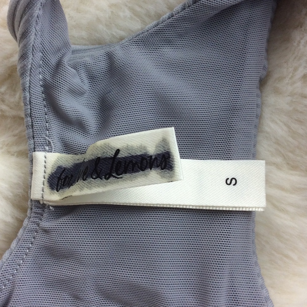 Women's Gray Ribbed Cutout Bodysuit - Picture 6 of 8